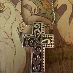 Brighton Silver Cross Pendant Necklace
